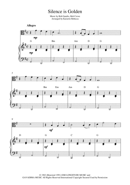 Silence Is Golden (arr. Kaiserin Rebecca)