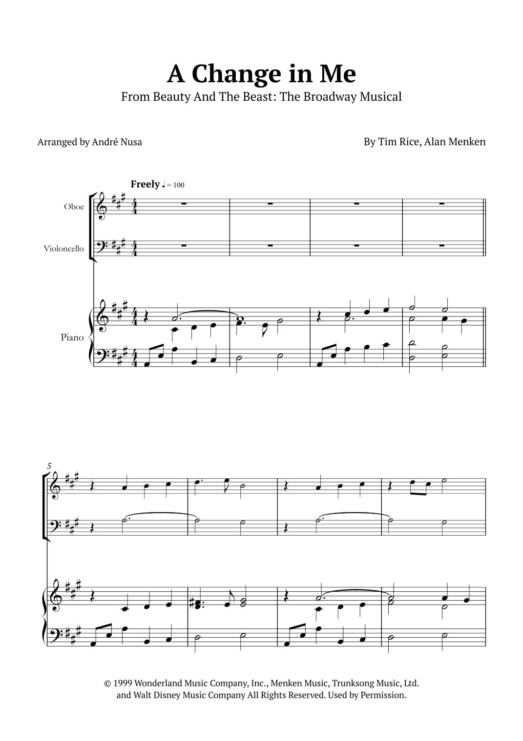 A Change In Me (arr. André Nusa)
