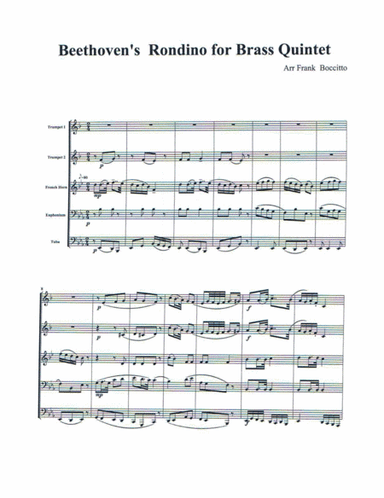 Beethoven Rondino for Brass Quintet (arr. Frank Boccitto)