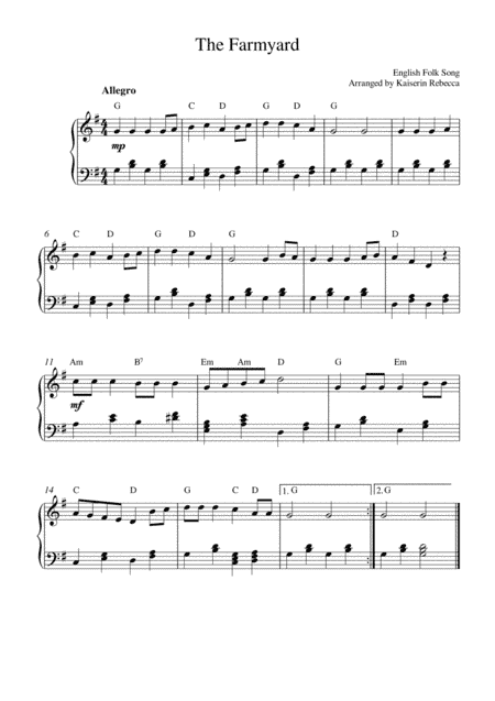 The Farmyard (arr. Kaiserin Rebecca)