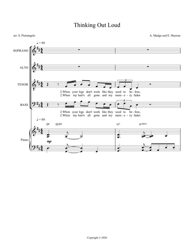Thinking Out Loud (arr. Scott Pietrangelo)