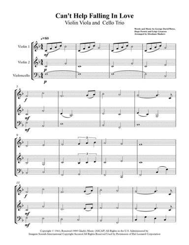 Can't Help Falling In Love (arr. Abraham Maduro)