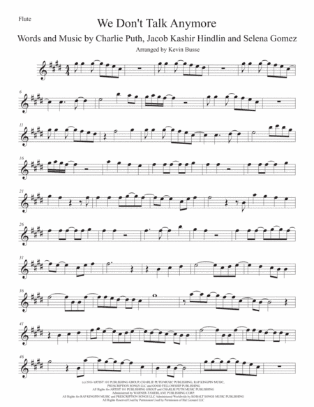 We Don't Talk Anymore (arr. Kevin Busse)