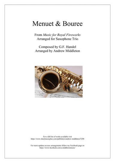 Menuet & Bourree for Saxophone Trio (arr. Andrew Middleton)