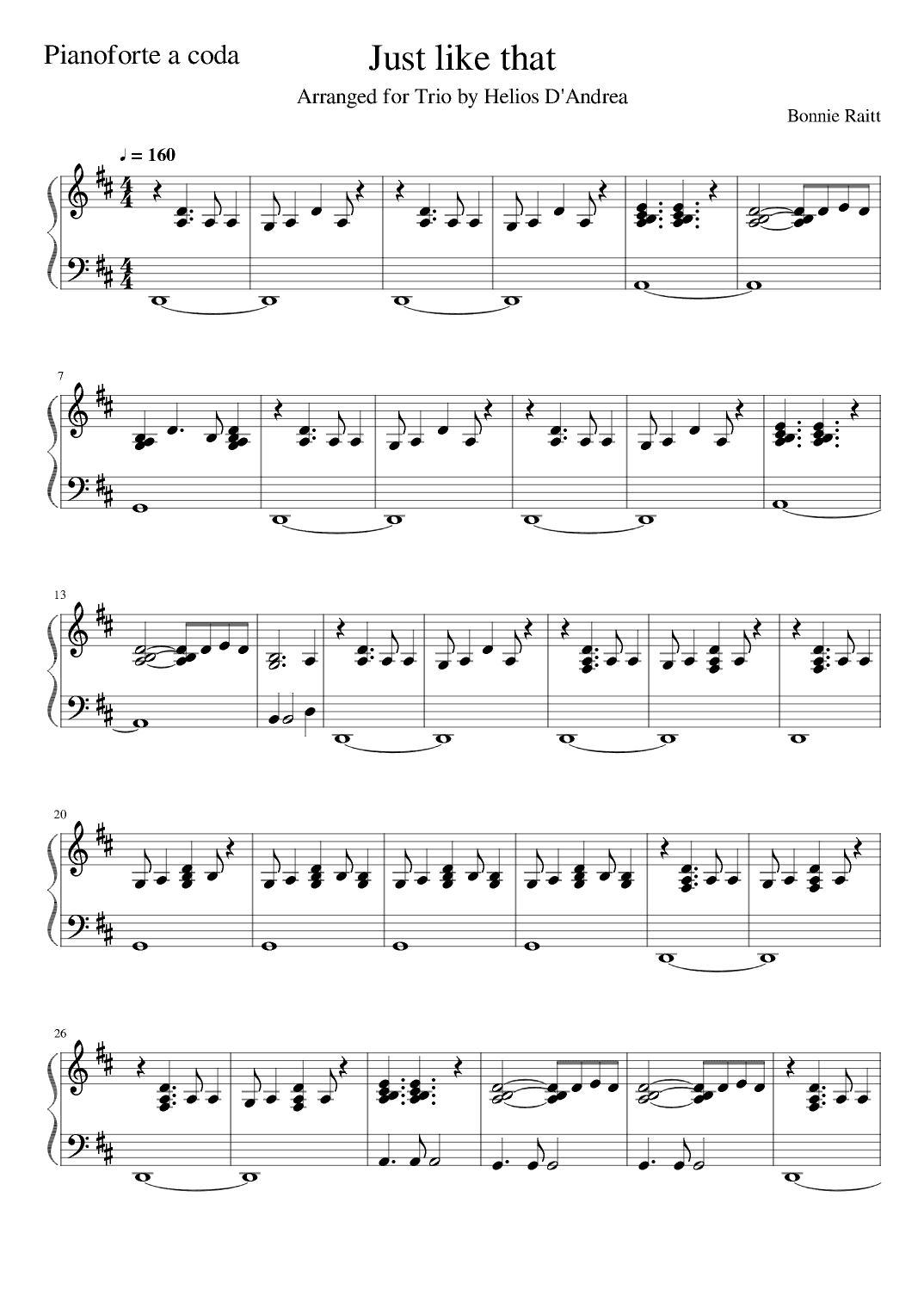 Just Like That (arr. Helios D'Andrea)