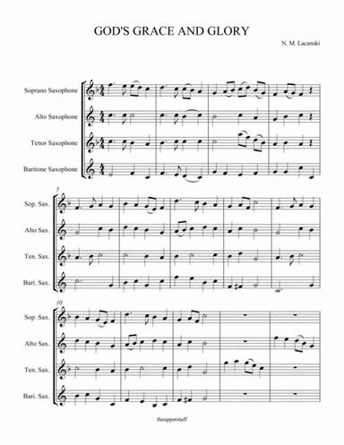 God's Grace and Glory (arr. theupperstaff.com)