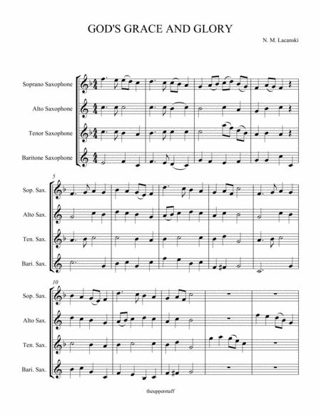 God's Grace and Glory (arr. theupperstaff.com)
