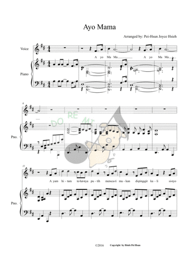 Ayo Mama - Indonesia Folk Song Choral 2 Parts (arr. Hsieh Pei-Hsun)