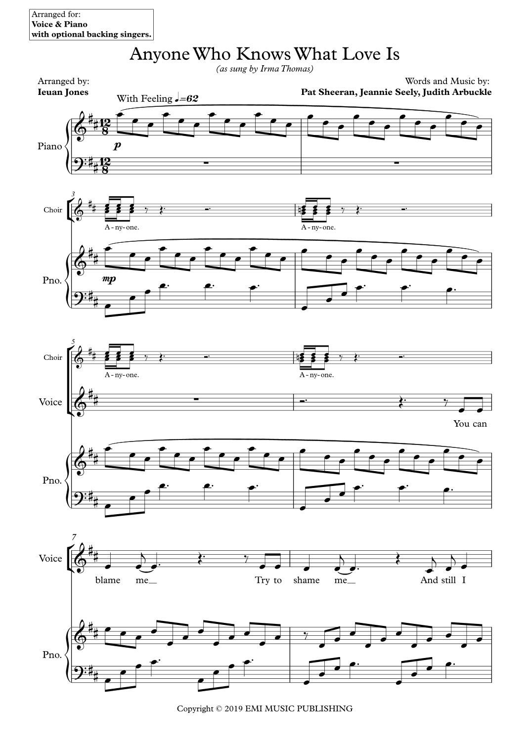 Anyone Who Knows What Love Is (arr. Ieuan Jones)