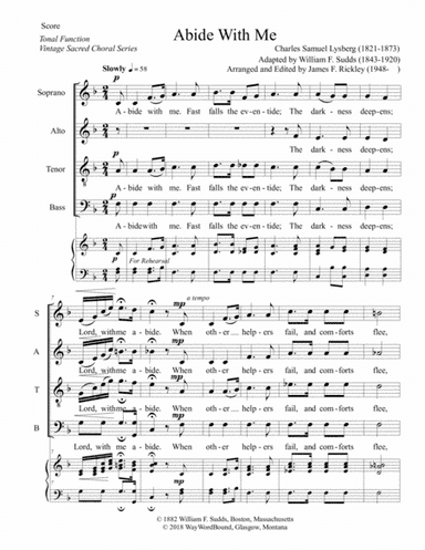 Abide With Me (arr. William F. Sudds, James F. Rickley)