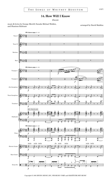 How Will I Know (arr. David Maddux)