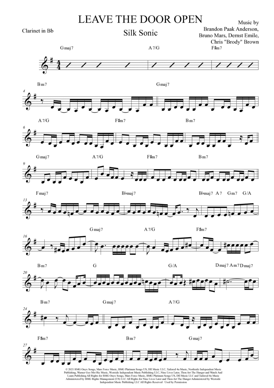 Leave The Door Open (arr. Anderson Quevedo)