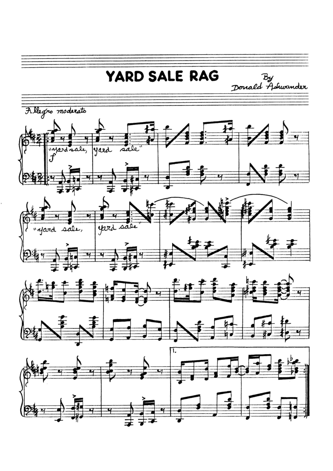 Yard Sale Rag