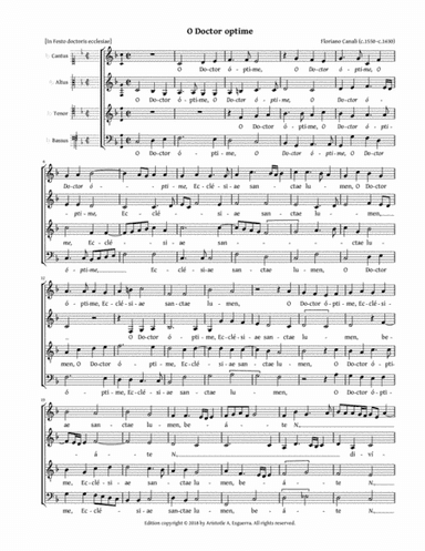 O Doctor optime (Canali) (arr. Aristotle A. Esguerra)