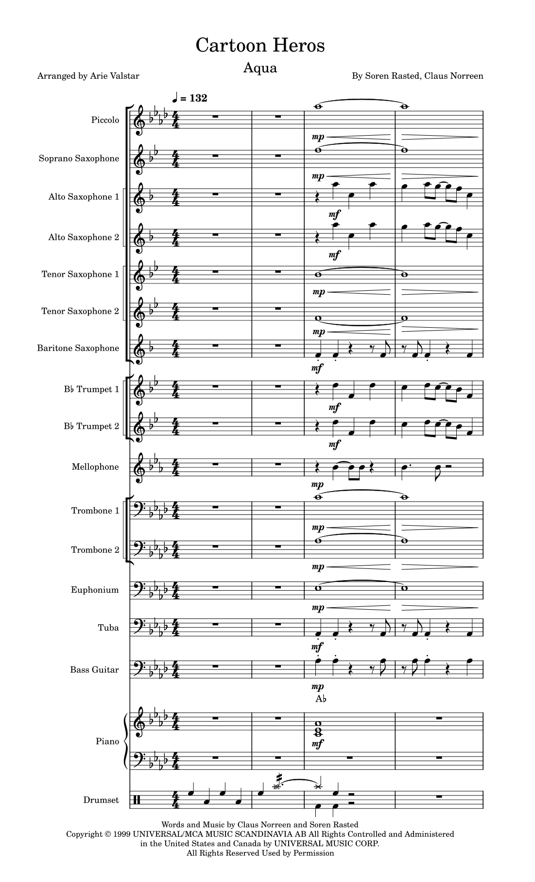Cartoon Heroes (arr. Arie Valstar)