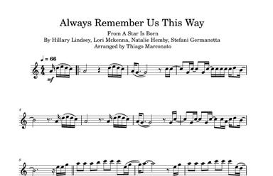 Always Remember Us This Way (arr. Thiago Marconato)