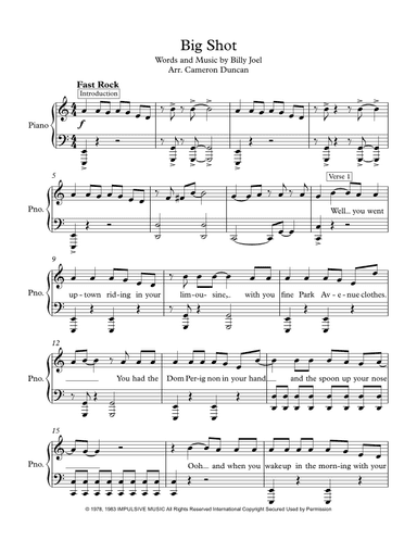 Big Shot (arr. Cameron Duncan)
