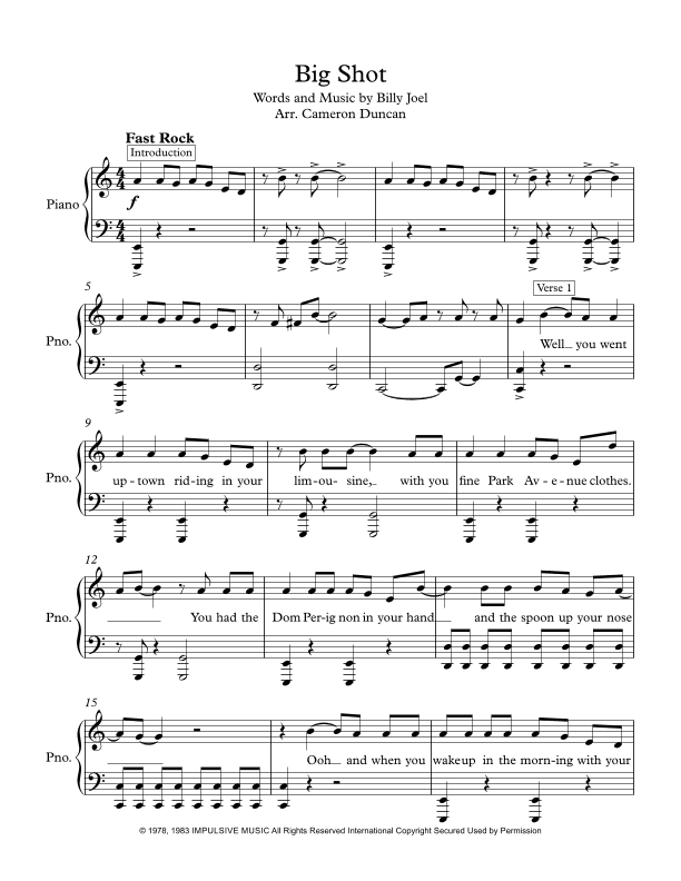 Big Shot (arr. Cameron Duncan)