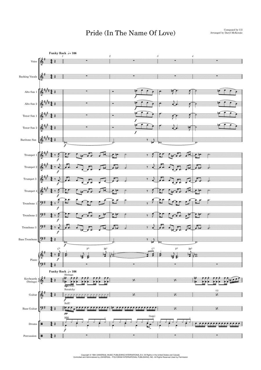 Pride (in The Name Of Love) (arr. Daryl McKenzie)