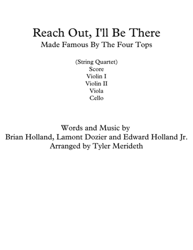 Reach Out And I'll Be There (arr. Tyler Merideth)