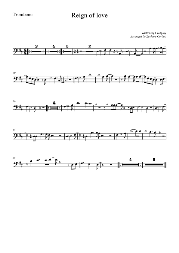 Reign Of Love (arr. Zachary Corbett)