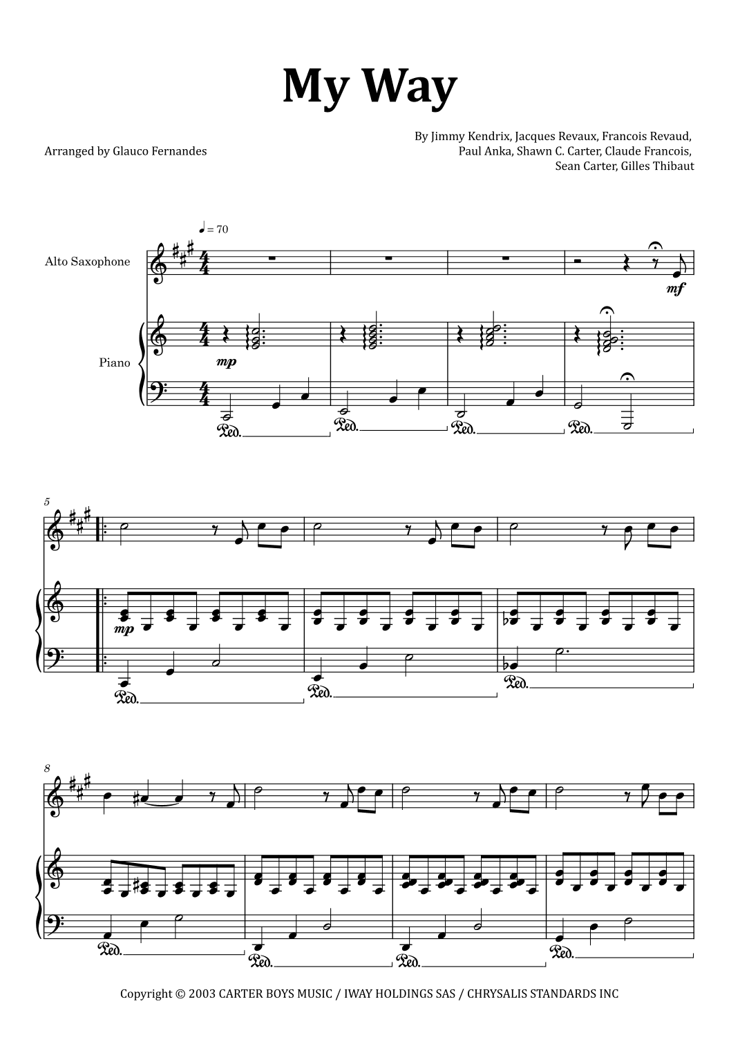 I Did It My Way (arr. Glauco Fernandes)