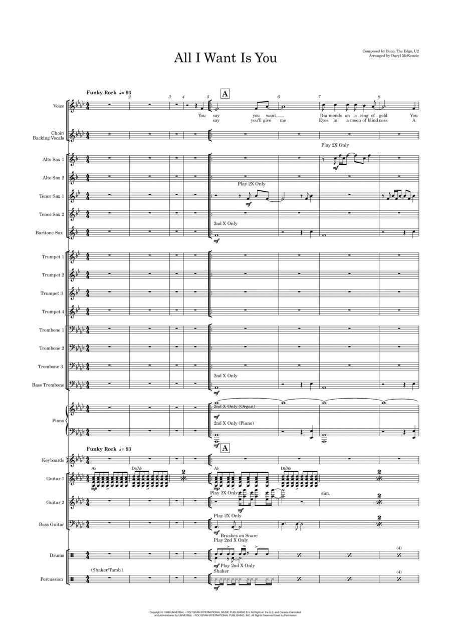 All I Want Is You (arr. Daryl McKenzie)