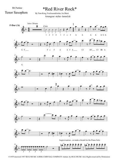 Red River Rock (arr. stefan-lamml.de)