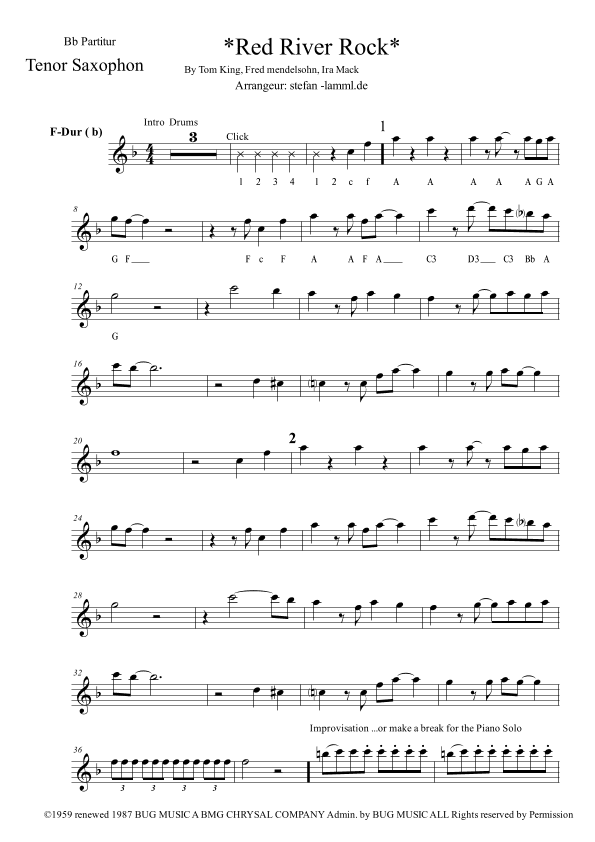 Red River Rock (arr. stefan-lamml.de)