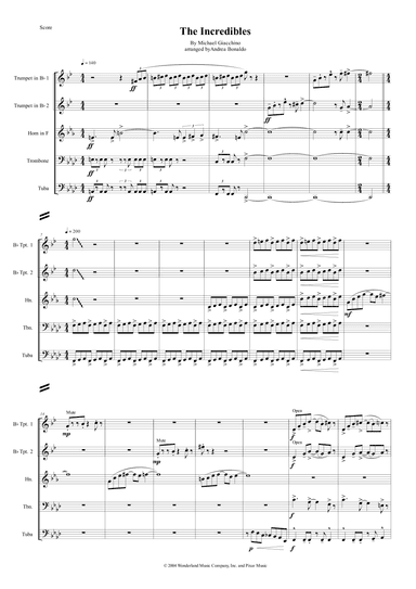 The Incredibles (main Theme) (arr. Andrea Bonaldo)