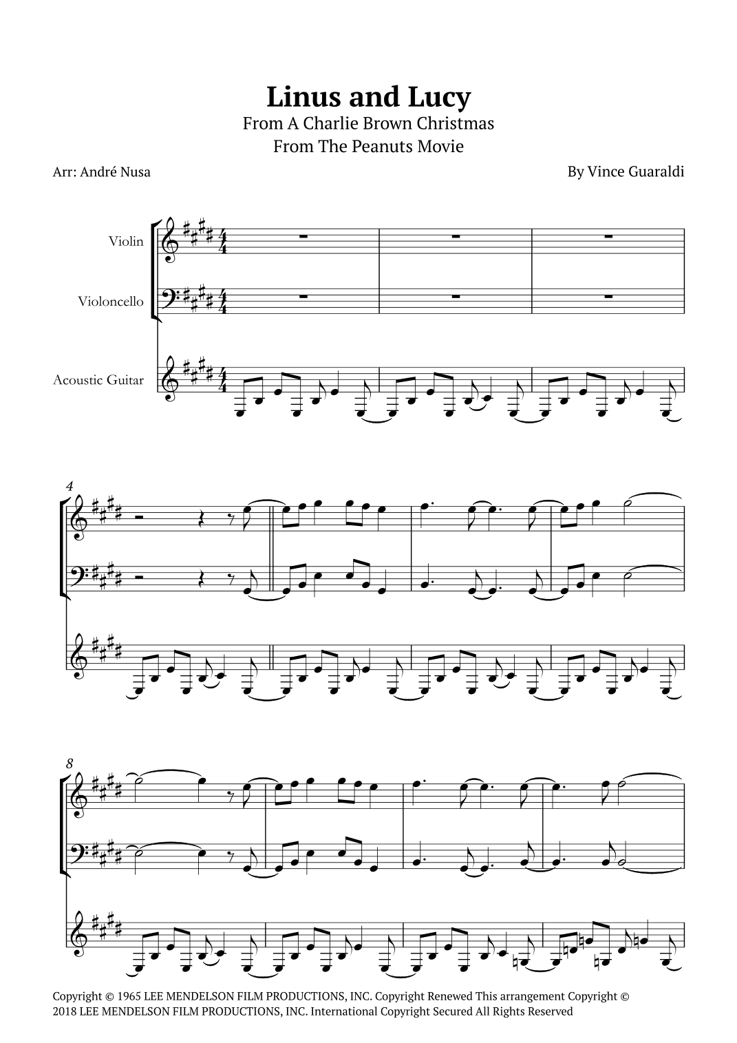 Linus And Lucy (arr. André Nusa)