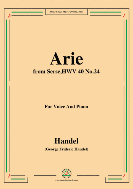 Handel-Arie,from Serse HWV 40 No.24,for Voice&Piano (arr. MSM)