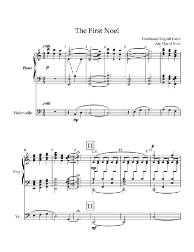 The First Noel (arr. David Nino)