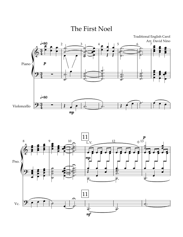 The First Noel (arr. David Nino)