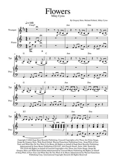 Flowers (arr. Golden Skull Editions)