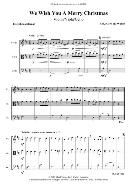 We Wish You A Merry Christmas (arr. Gert Th. Walter)