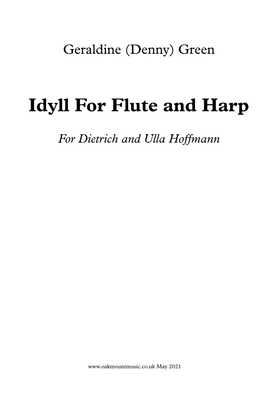 Idyll For Flute And Harp