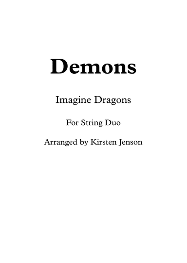 Demons (arr. Kirsten Jenson)
