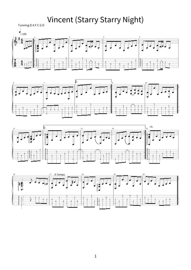Vincent (starry Starry Night) (arr. lkh)