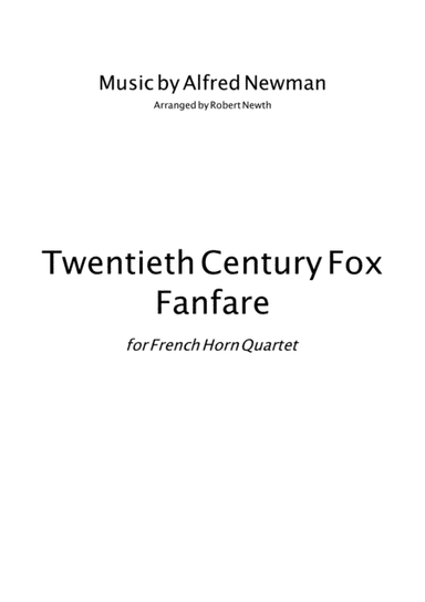 Twentieth Century Fox Trademark (arr. Robert Newth)
