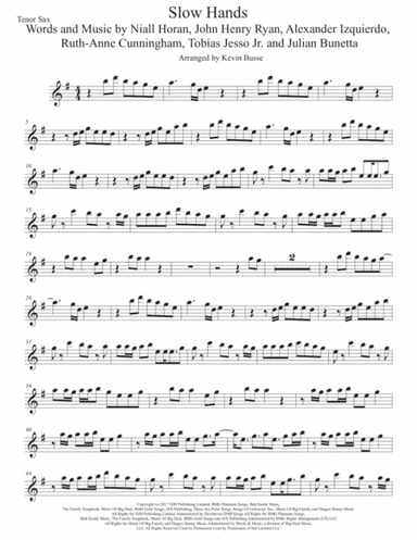 Slow Hands (arr. Kevin Busse)