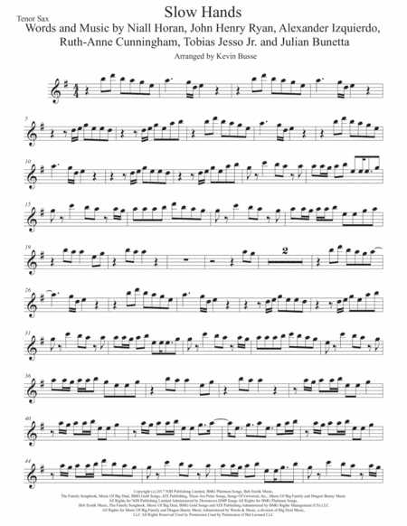 Slow Hands (arr. Kevin Busse)