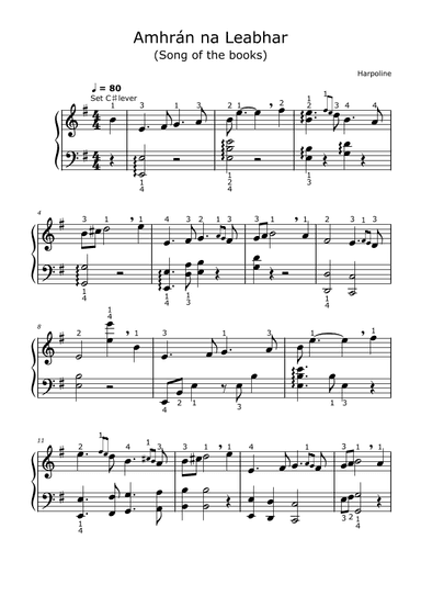 Amhrán na Leabhar (Song of the books) (arr. Harpoline)