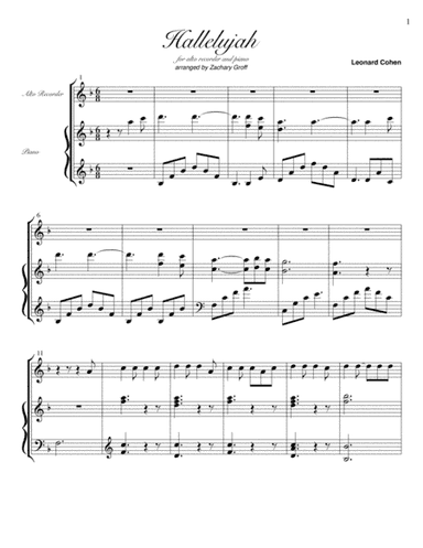 Hallelujah (arr. Zachary Groff)