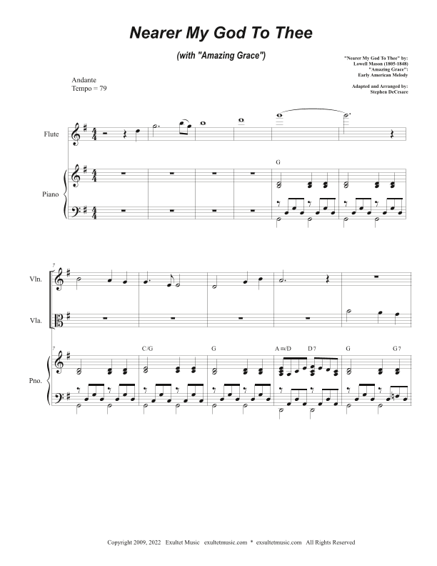 Nearer My God To Thee (with "Amazing Grace") (Duet for Violin and Viola) (arr. Stephen DeCesare)