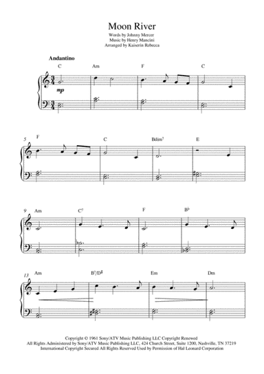Moon River (arr. Kaiserin Rebecca)