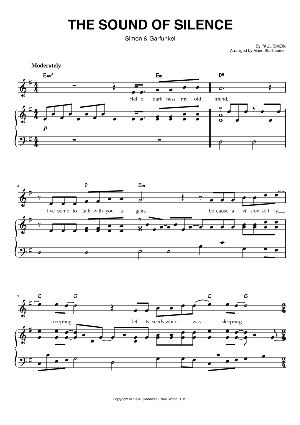 The Sound Of Silence (arr. Mario Stallbaumer)