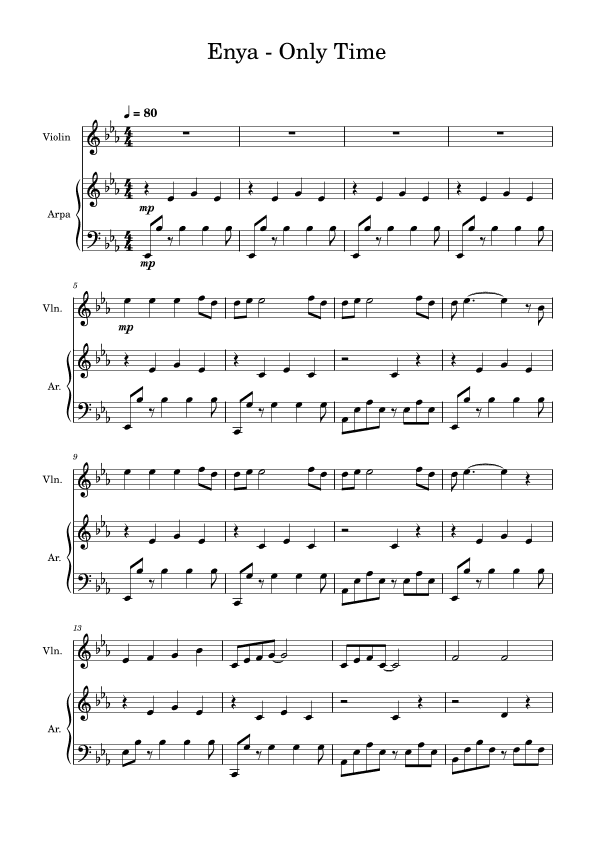 Only Time (arr. Marco Errani)