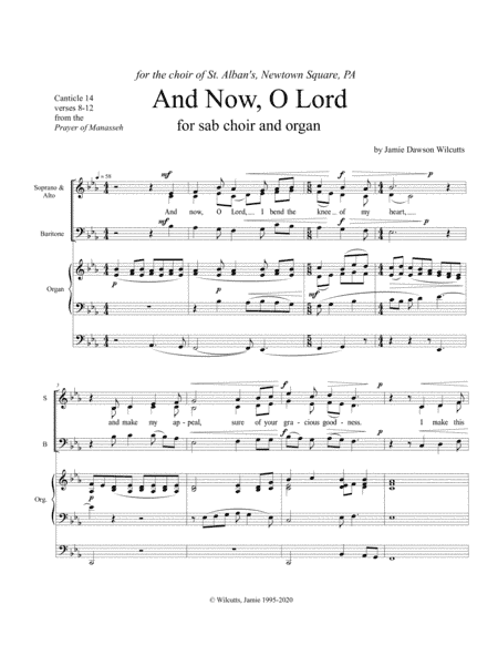 And Now O Lord - (an Original SAB Choir Work)