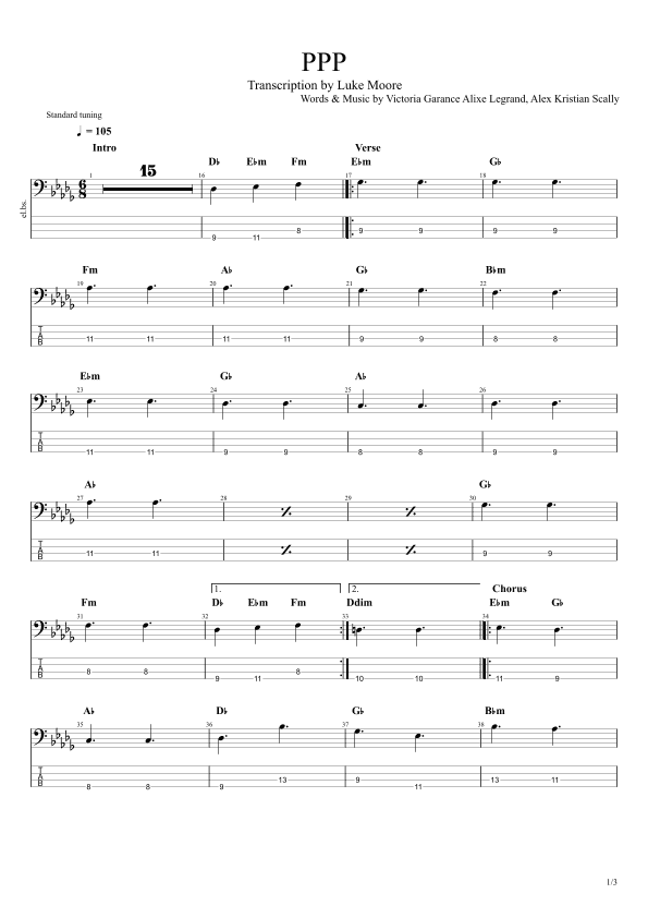 Ppp (arr. Luke Moore)